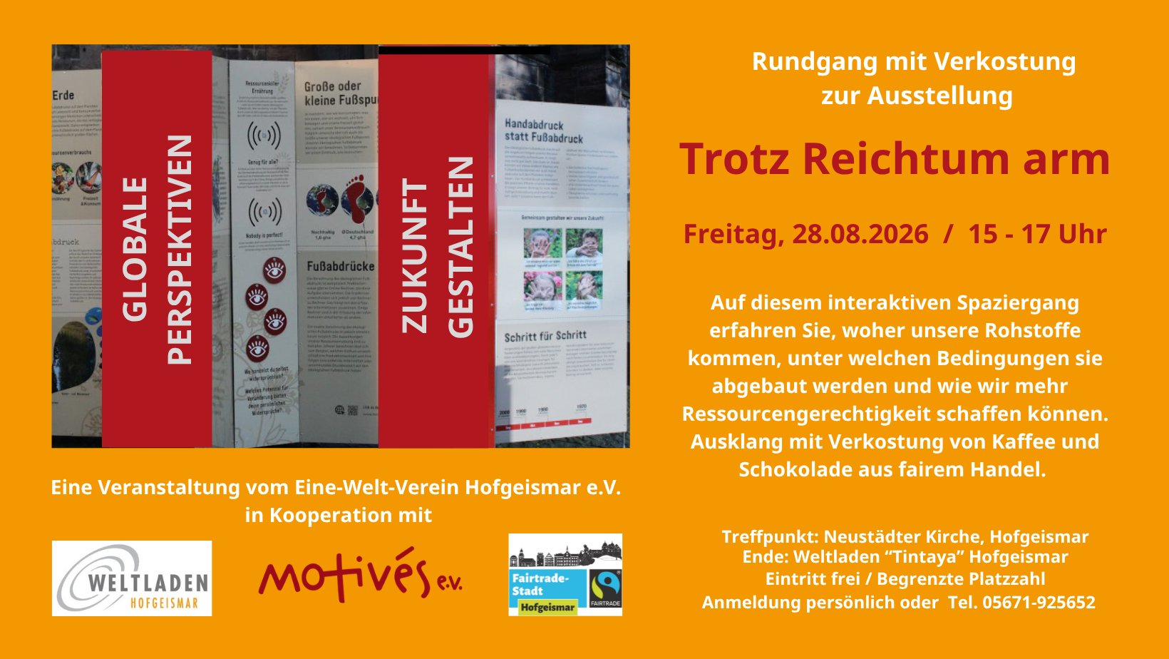 Rundgang durch die Ausstellung "Trotz Reichtum arm"