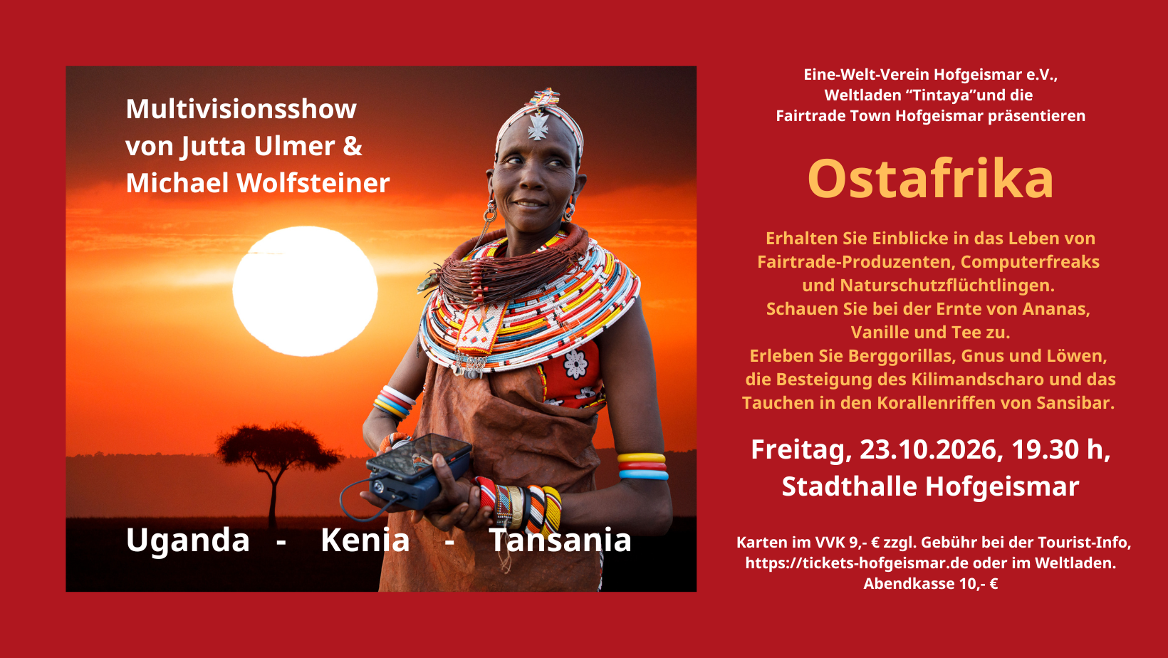 Multivisionsshow über Uganda, Kenia und Tansania in Hofgeismar